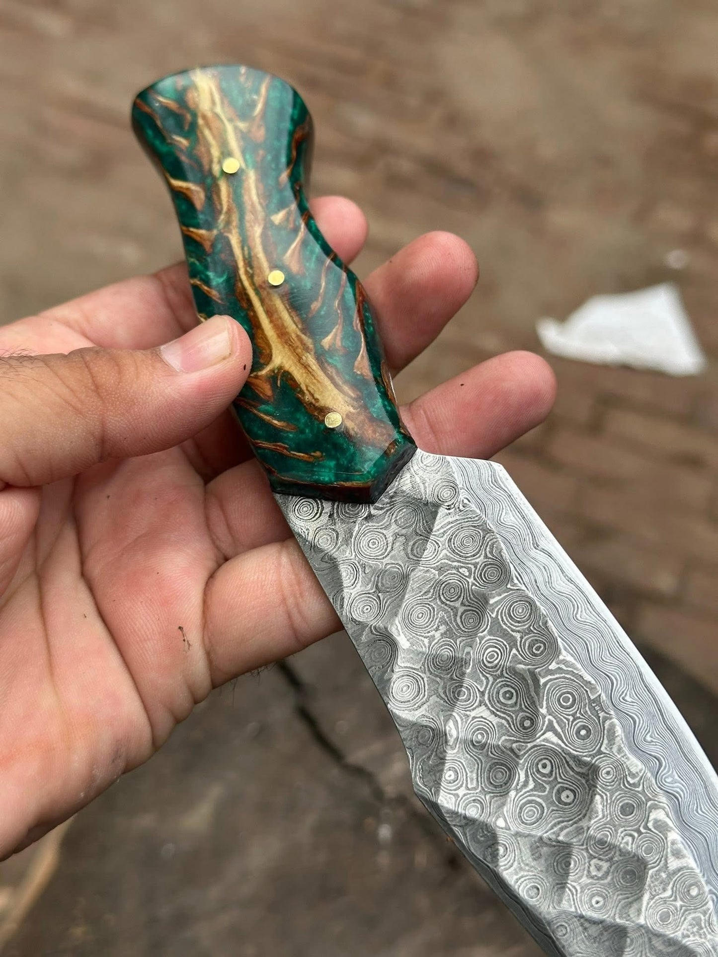 Handmade Damascus Steel Hunting Knife
