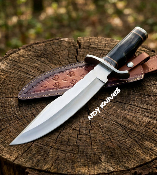 17" Colossal D2 Tool Steel Grand Bowie – Heavy-Duty Full-Tang Blade with Rugged Pakkawood Handle & Leather Sheath