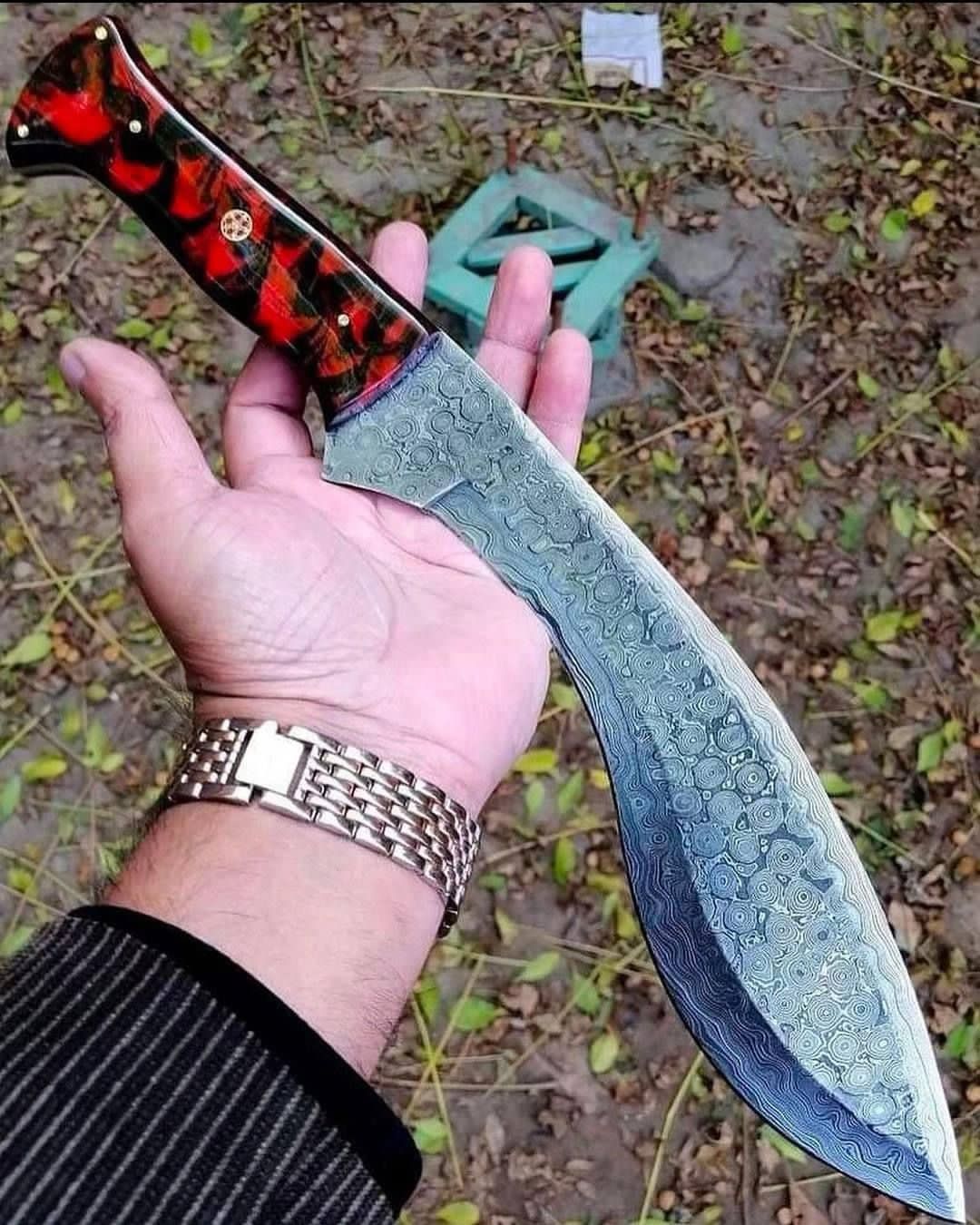 Handmade Damascus Steel Kukri